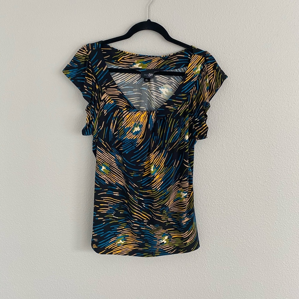 3/$15 Cap Sleeve Twist Front Blouse